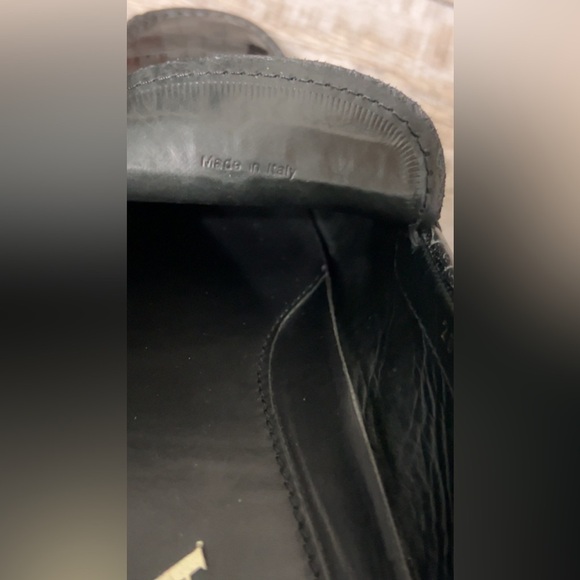 Prada black patent leather embossed croc loafer slip on shoe - Picture 2 of 11